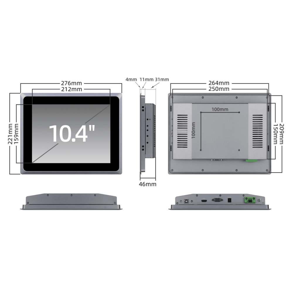 10.4寸嵌入式工业显示器 SCD-A104SG - 图片 8