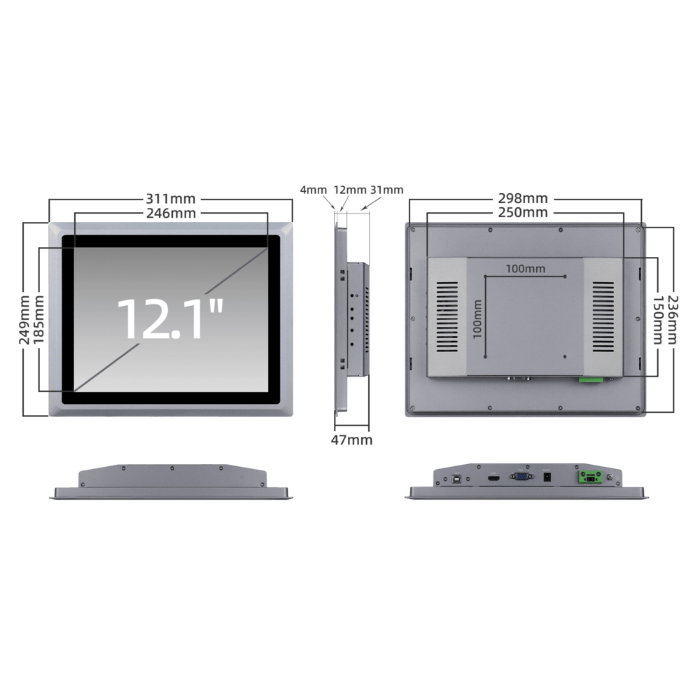12.1寸桌面式工业显示器 SCD-A121SG - 图片 8
