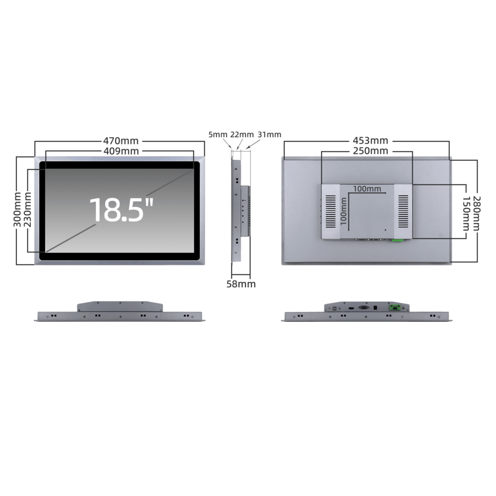 18.5寸电阻触摸屏工业显示器 SCD-A185WZ - 图片 6
