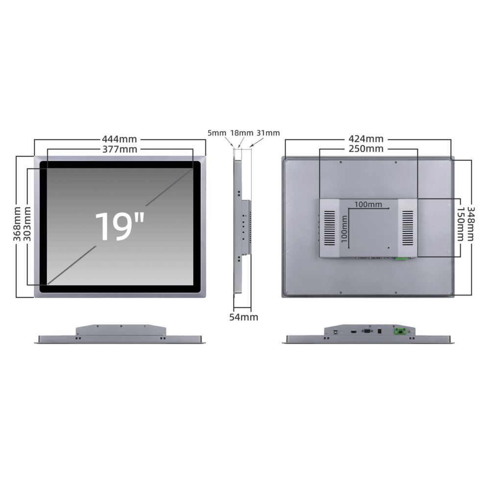 19寸电阻触摸屏工业显示器 SCD-A190SZ - 图片 4