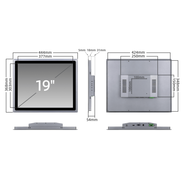 19寸电阻触摸屏工业显示器 SCD-A190SZ - 图片 4
