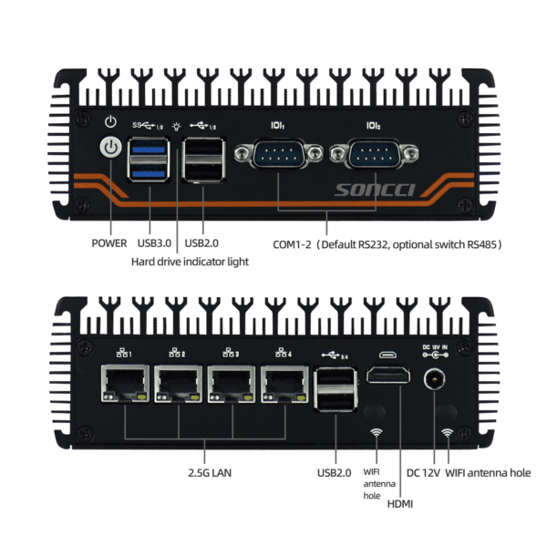 2.5G四网口软路由迷你工控机 SCI-S4060 - 图片 9