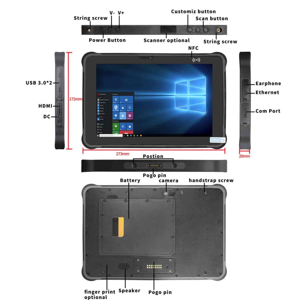 10.1寸i7-8500Y工业三防平板电脑 SIP-M102 - 图片 3
